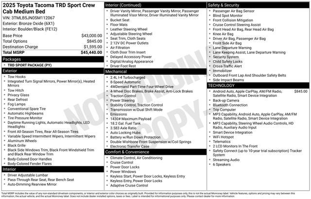 2025 Toyota Tacoma TRD Sport