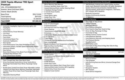 2025 Toyota 4Runner TRD Sport Premium
