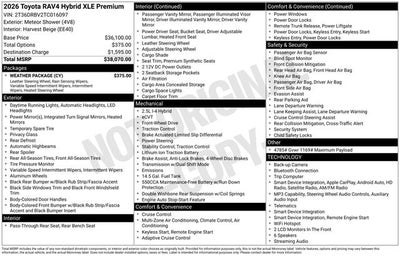 2026 Toyota RAV4 XLE Premium