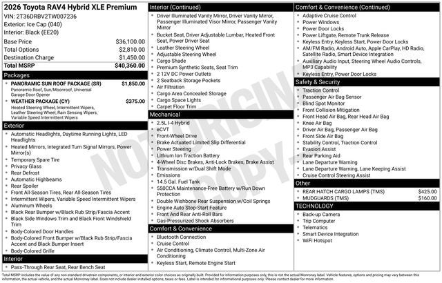 2026 Toyota RAV4 XLE Premium