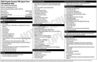 2026 Toyota Tacoma TRD Sport