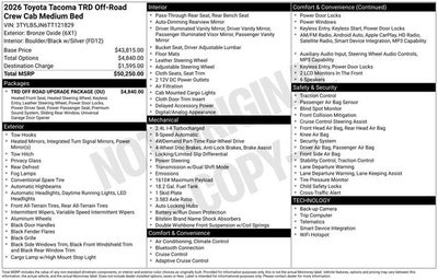 2026 Toyota Tacoma TRD Off-Road