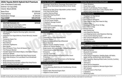 2026 Toyota RAV4 XLE Premium