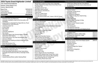 2026 Toyota Grand Highlander Limited