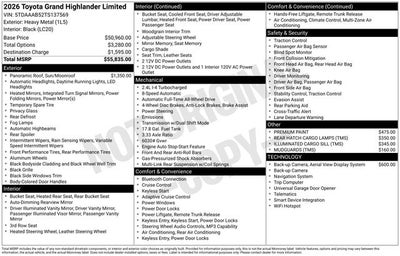 2026 Toyota Grand Highlander Limited