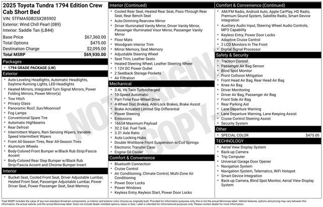 2025 Toyota Tundra 1794