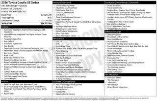 2026 Toyota Corolla SE