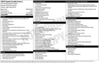 2026 Toyota Corolla Cross L