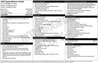 2026 Toyota 4Runner Limited