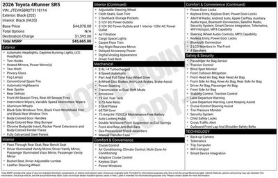 2026 Toyota 4Runner SR5
