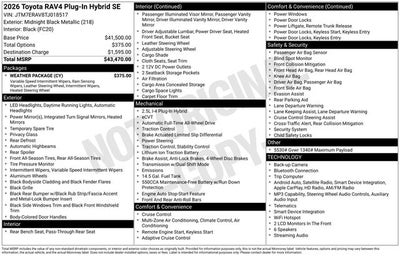 2026 Toyota RAV4 Plug-In Hybrid SE