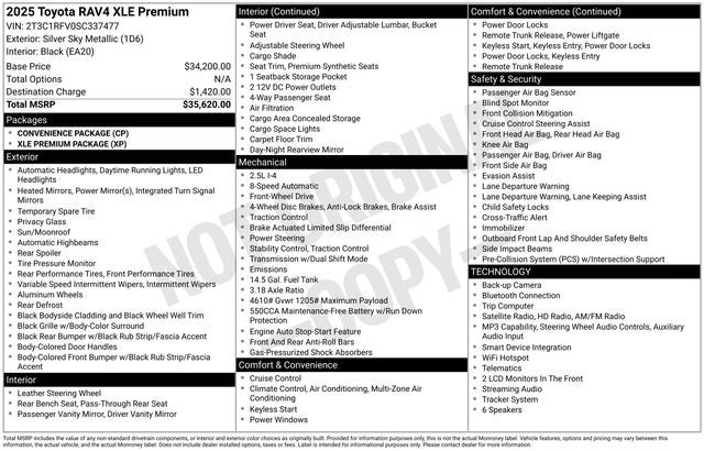 2025 Toyota RAV4 XLE Premium