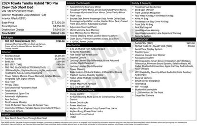2024 Toyota Tundra Hybrid TRD Pro