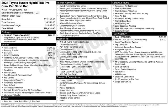 2024 Toyota Tundra Hybrid TRD Pro
