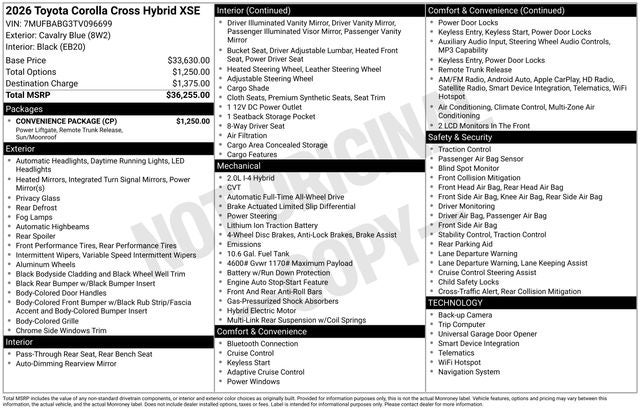 2026 Toyota Corolla Cross Hybrid XSE