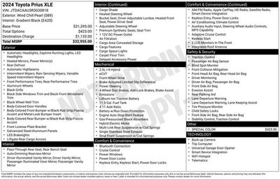2024 Toyota Prius XLE