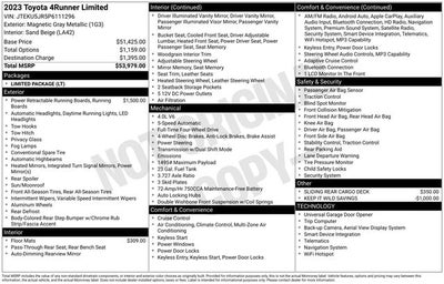 2023 Toyota 4Runner Limited