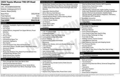2025 Toyota 4Runner TRD Off-Road Premium