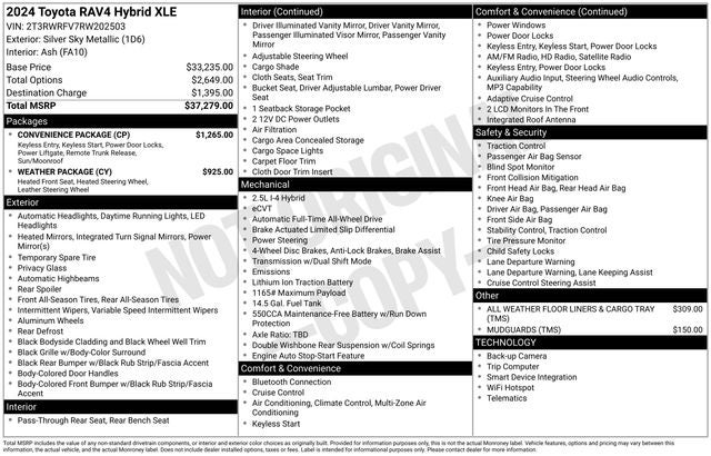 2024 Toyota RAV4 Hybrid XLE