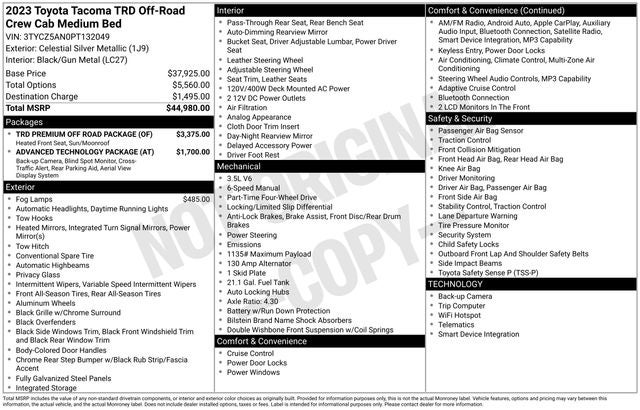 2023 Toyota Tacoma TRD Off-Road V6