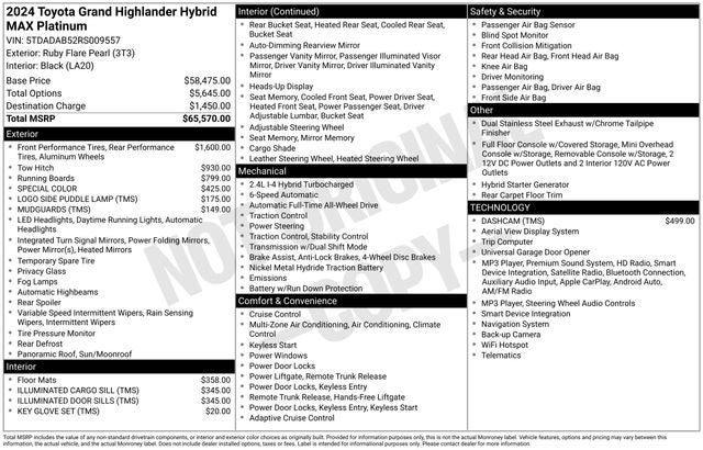 2024 Toyota Grand Highlander Hybrid MAX Platinum