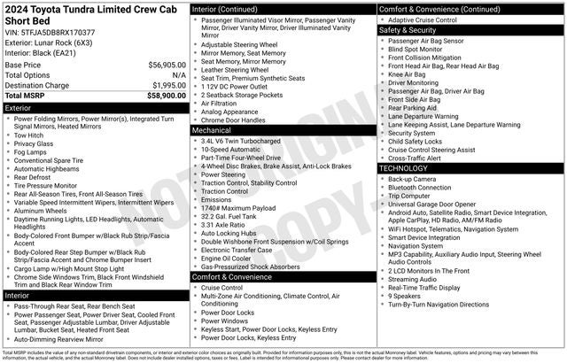 2024 Toyota Tundra Limited