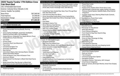 2025 Toyota Tundra 1794