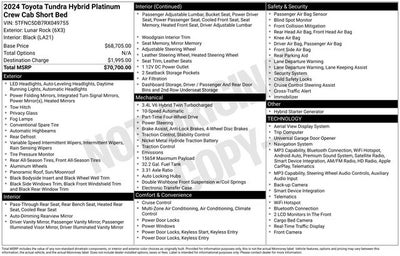 2024 Toyota Tundra Hybrid Platinum