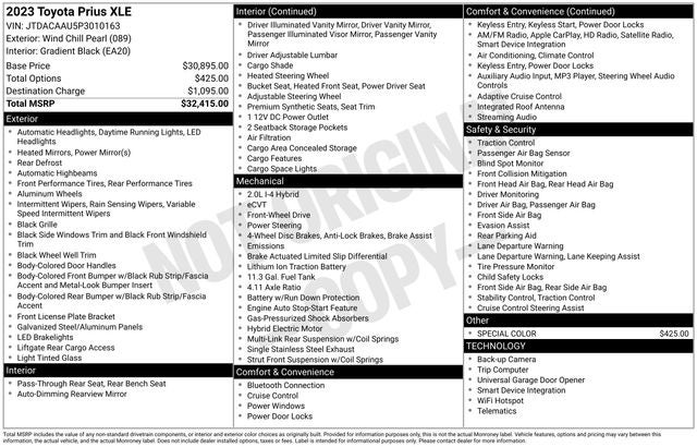 2023 Toyota Prius XLE